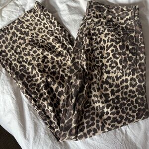 H&M leopard print jeans